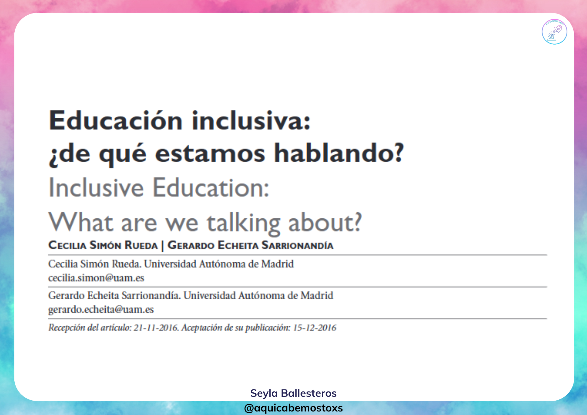 Educación Inclusiva